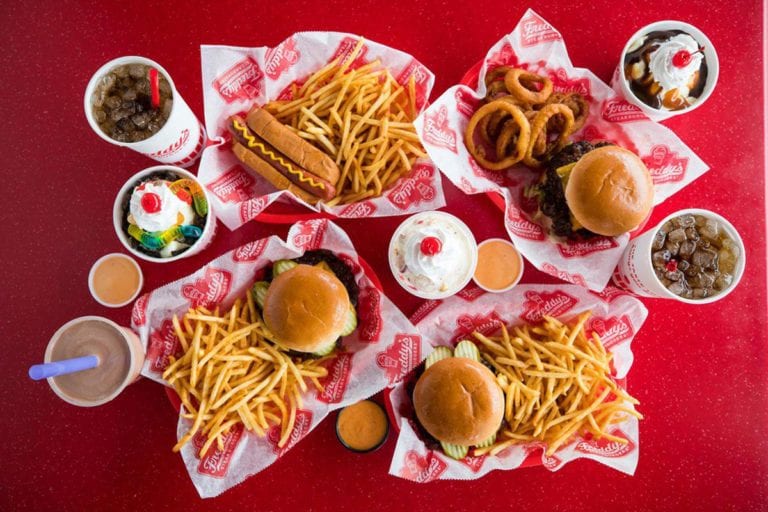 Meals, drinks and desserts from Freddy's